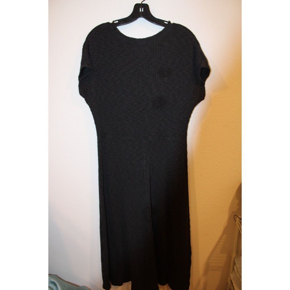 Everlane size large sweater knit charcoal gray midi dress - Picture 7 of 8